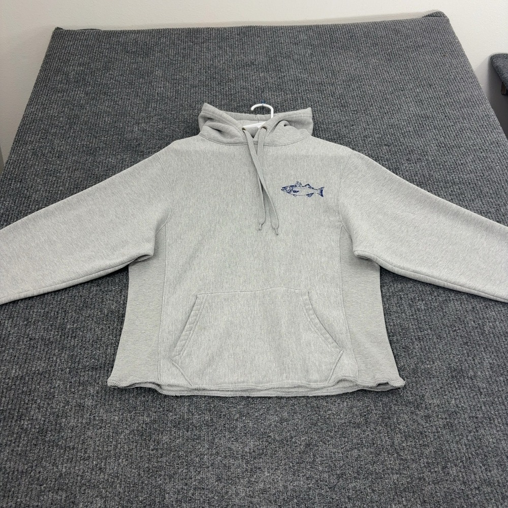 Surfland Bait & Tackle Sport Tek Hoodie Mens S Grey Cotton Heavyweight Gorpcore